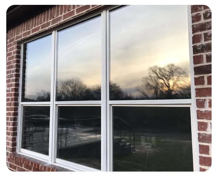 Same windows sparkling clean and crystal clear after professional washing